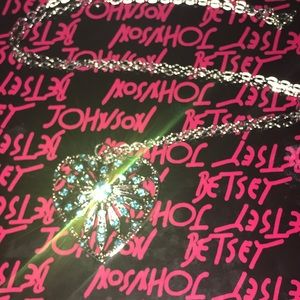 Blue and silver heart neckalace.